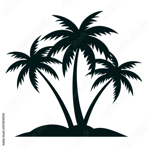 palm tree silhouette vector