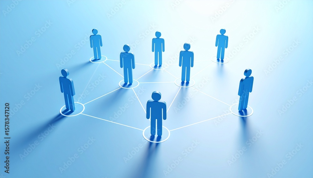 Community structure diagram with smoothly connected people silhouette 3D icons
Community structure diagram with smoothly connected people silhouette 3D icons