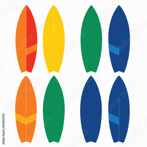 3d color full  surfing board on a tide of water isolated on transparent background