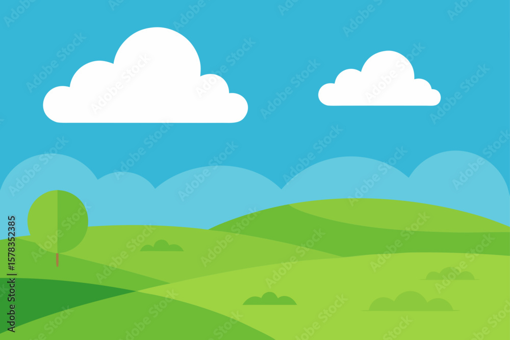 Fototapeta premium Grasslands With Clouds Rolling In