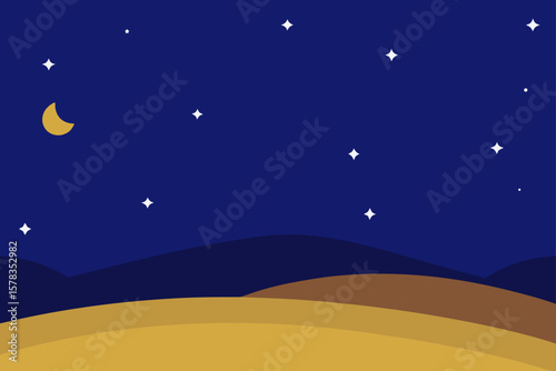 starry night above open plain