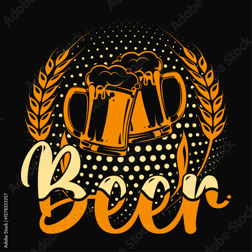 vector illustration of a beer