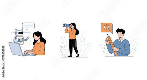 AI-Powered Future Illustrations of Innovation and Human-Tech Synergy