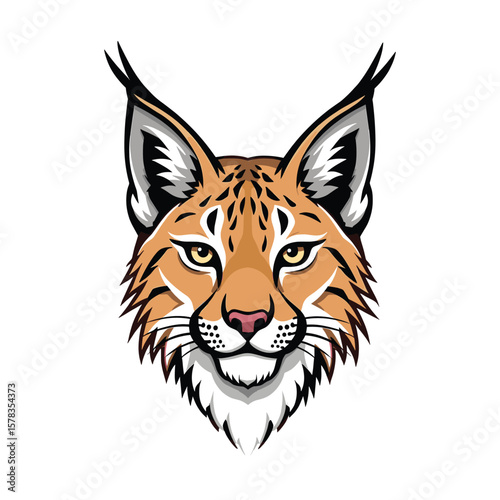 Realistic Lynx Portrait in Detailed Vector Style