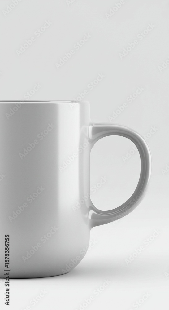 Fototapeta premium Blank white mug mockup