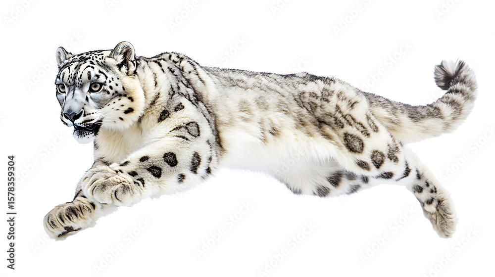 Fototapeta premium white bengal cat isolated on white background 