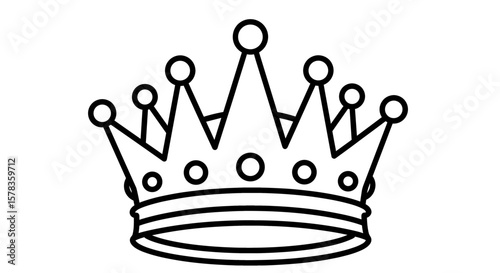 Crown illustration with ornate designs. Royalty, monarchy, power, leadership, heritage.