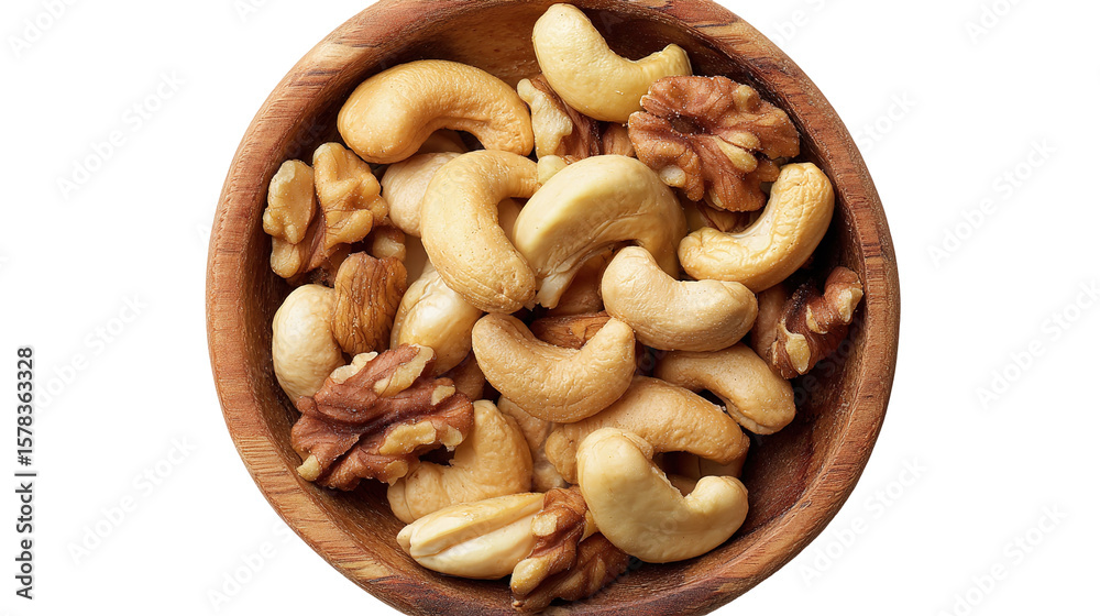Fototapeta premium Directly above shot of peanuts in bowl on table