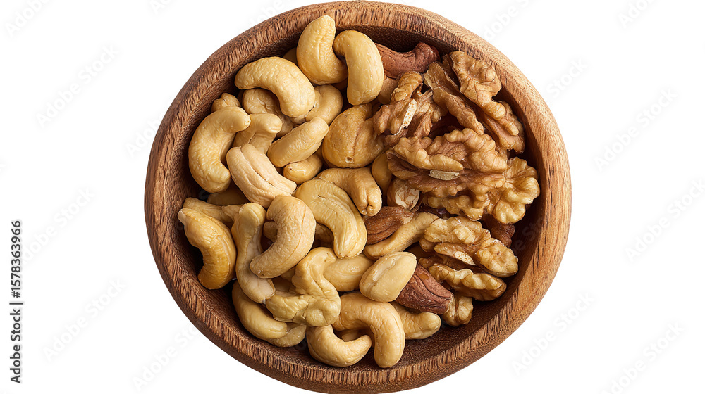 Fototapeta premium Directly above shot of peanuts in bowl on table