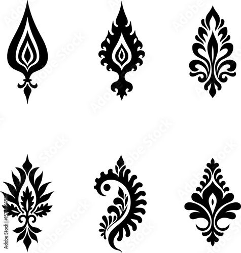 Tribal Flame Tattoo Designs vector bundle
