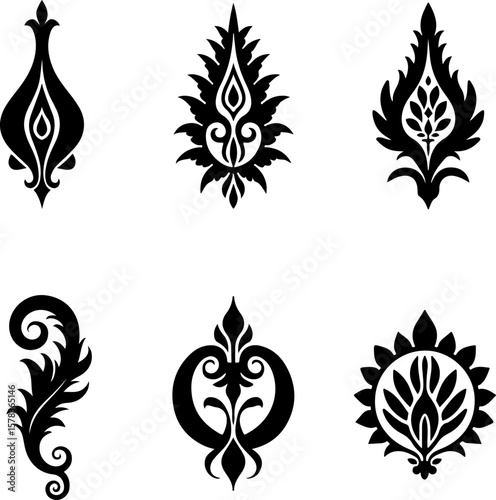 Tribal Flame Tattoo Designs vector bundle