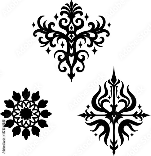 Tribal Flame Tattoo Designs vector bundle