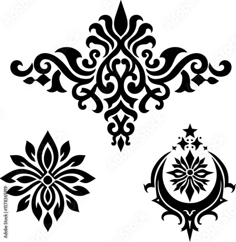 Tribal Flame Tattoo Designs vector bundle