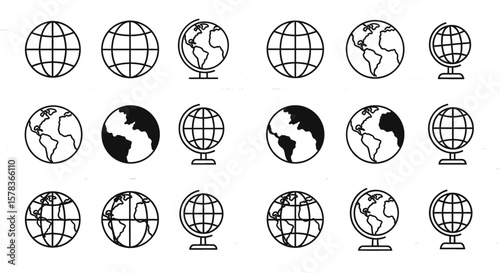Detailed earth globe outlines showcasing geography and global connection, representing education, exploration, and international awareness concept