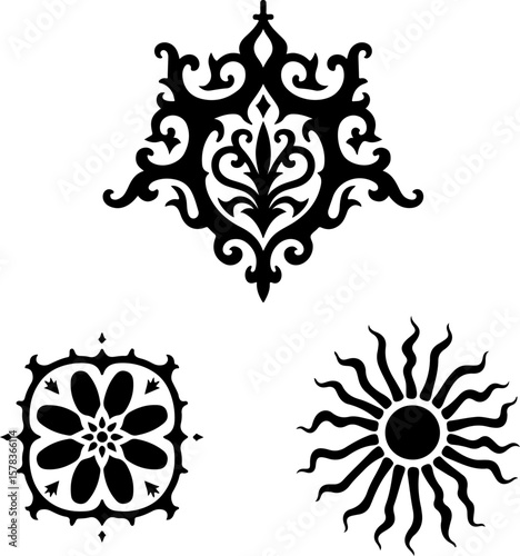 Tribal Flame Tattoo Designs vector bundle