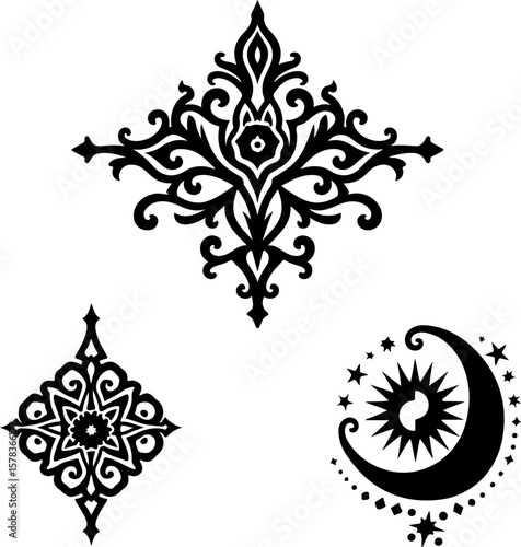 Tribal Flame Tattoo Designs vector bundle