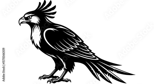 Elegant bird of prey vector showcasing strength and vision, representing freedom and sharp focus in strategy and corporate power