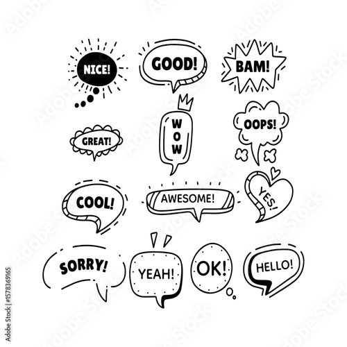 bubble doodle drawing illustration