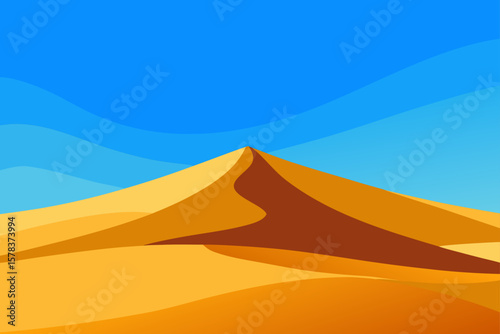 big realistic background of sand dunes  desert lan