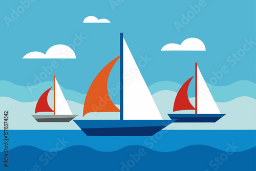 sailing boats in the sea