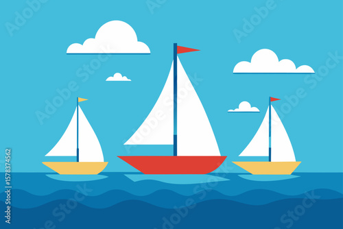 sailing boats in the sea