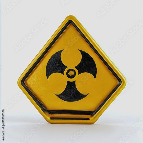 lethal hazard sign  isolated on white