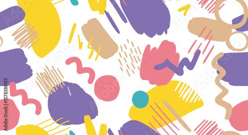 Abstract Geometric Pattern in Retro 80s Style Background