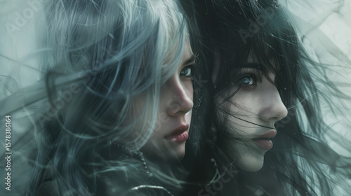 Intense Portrait of a Mysterious Woman