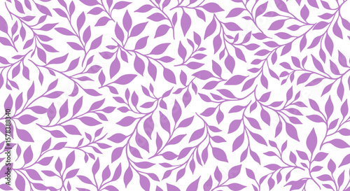 Elegant Lavender Foliage Pattern Botanical Vector Design