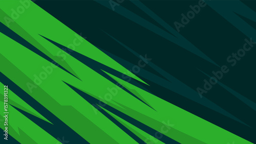 Green lightning diagonal sport stripes background for racing jersey design