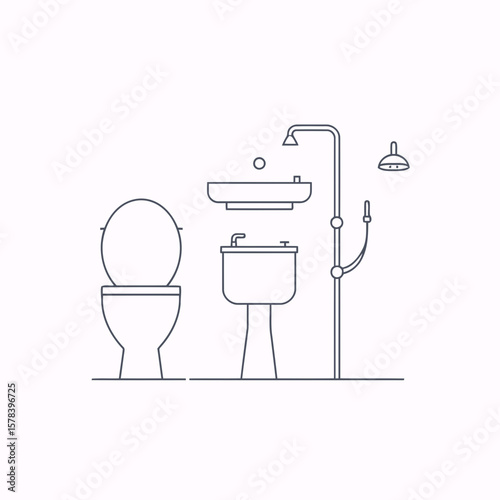A vector illustration set of home appliance icons and kitchen tools, including various glasses for wine, cocktails, and beer, perfect for restaurant and bar designs