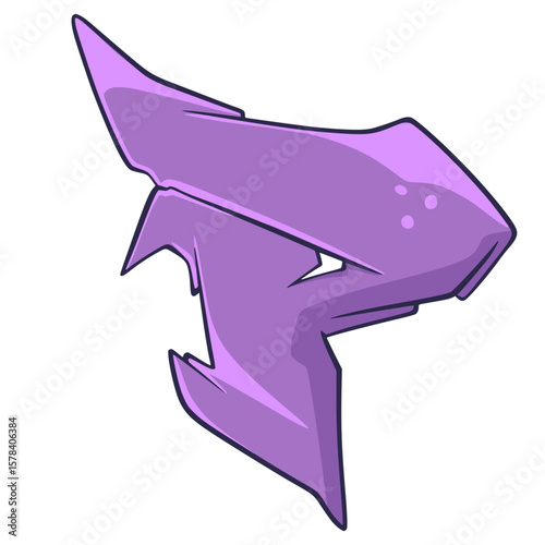P Graffiti Font Typography Urban Illustration 