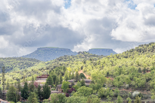 Fototapeta Naklejka Na Ścianę i Meble -  Mountains near Trillo in Guadalajara called the Tits of Viana
