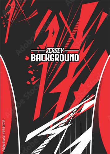Sharp red-white-black abstract strokes, aggressive and modern feel.