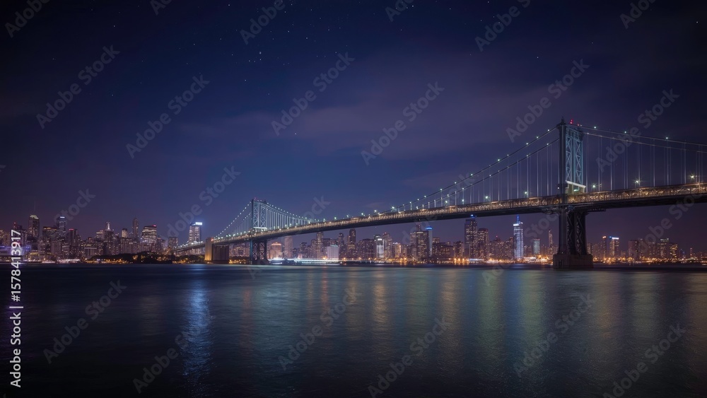 Fototapeta premium bay bridge at night