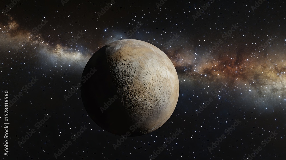 Fototapeta premium Planetary body in deep space