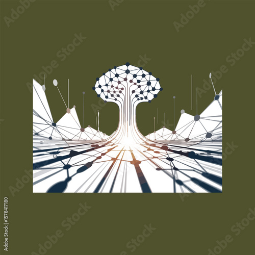 Artificial intelligence and innovation vector art