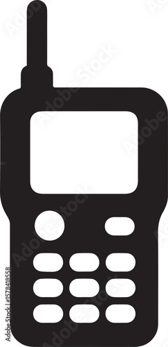 Walkie talkie silhouette vector, walkie talkie icon, walkie talkie logos and icon silhouette vector illustration