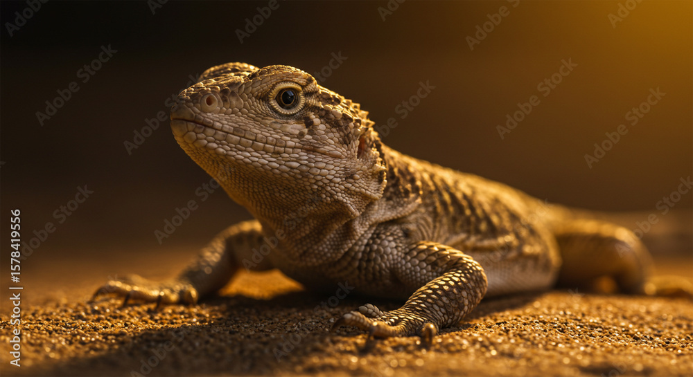 Fototapeta premium Desert Lizard in Golden Light