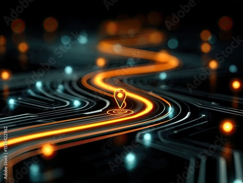 Innovative Digital Governance Concept With Dynamic Data Path Visualization