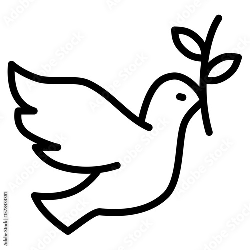 Peace Dove  Icon Element For Design