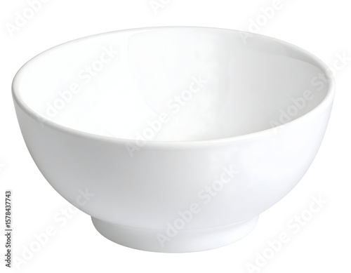 Simple white bowl on black backdrop