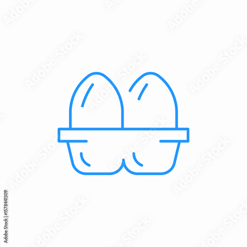 carton eggs icon sign vector