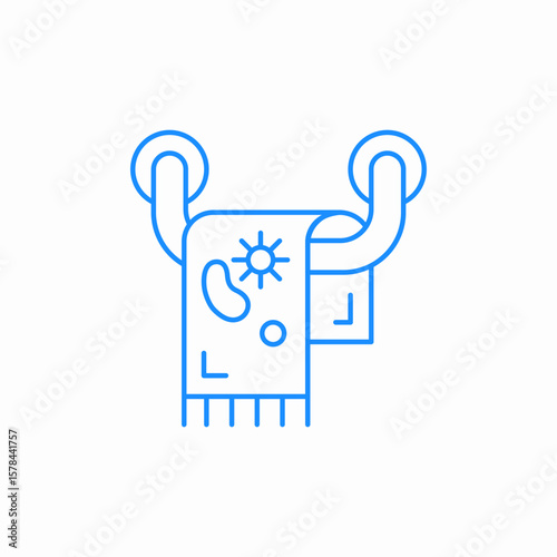 clean towel icon sign vector