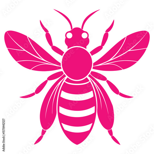Black and white bee silhouette collection illustration