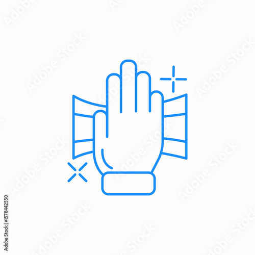 disinfected hand icon sign vector