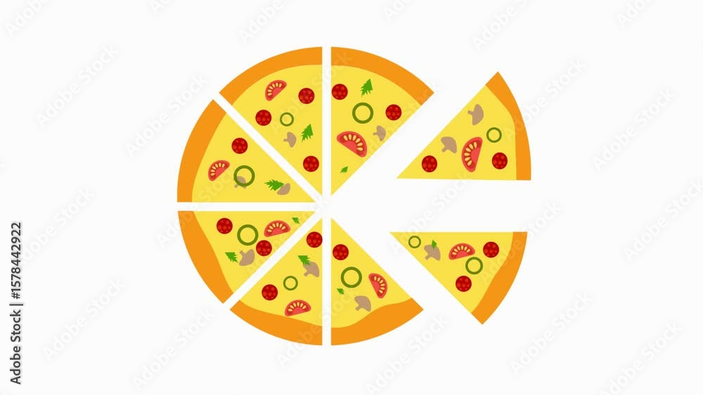 pizza  icon  animation  simple flat