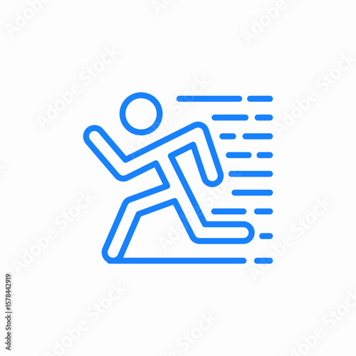 fast runner icon sign vector