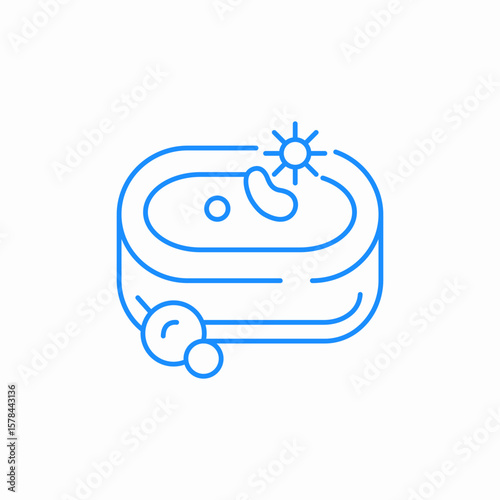 foot bath icon sign vector