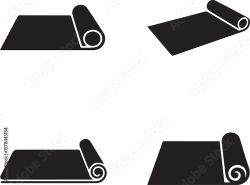 Home Workout Mat Vector Illustration | Fitness, Exercise & Wellness Equipment Concept